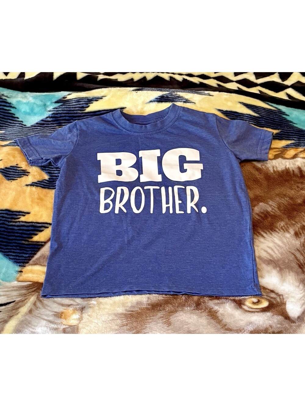 Unordinary Big Brother Tee Shirt Blue Graphic Top Boy 4Y